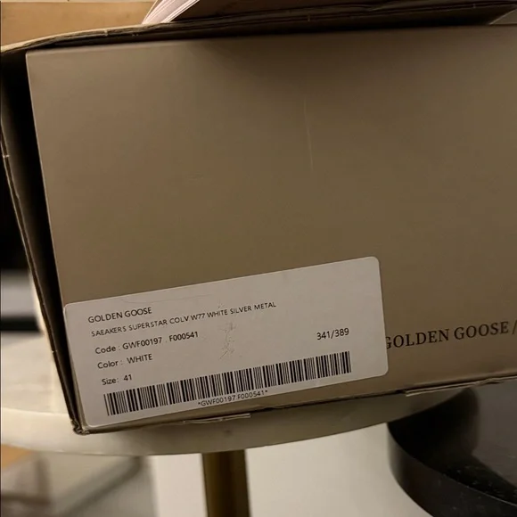 Golden Goose Cream Sneakers with Silver Star - Picture 9 of 10